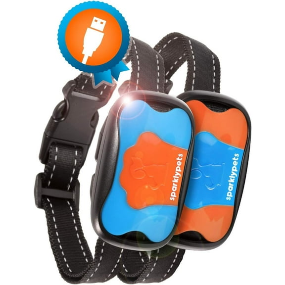 Humane Dog Bark Collar 2 Pack | Anti Barking Training Collar | Vibrating, No Shock Stop Barking for Small Medium Large Dogs | Excessive Barking Pet Corrector, (Rechargeable)