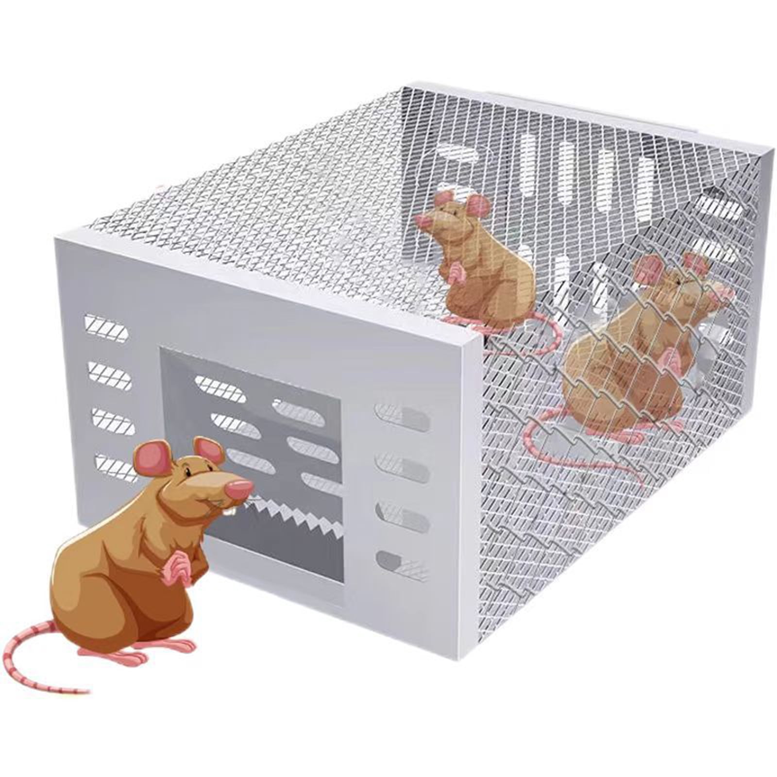 Humane Live Mouse Trap Cage Automatic Reusable Rat Trap for Indoor Outdoor Small Rodents Mice Chipmunks Catch Release No Harm Design