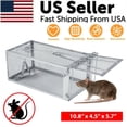 thumbnail image 1 of Humane Live Mouse Trap Cage Galvanized Steel Rodent Trap for Mice Rats Easy Setup Reusable, 1 of 13
