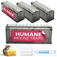 thumbnail image 1 of Humane Mouse Trap Pack of 4 - Live Mouse Traps Catch and Release Trap for Indoor and Outdoor Use - Reusable Mouse Traps, Safe & Effective No Kill Mouse Traps - Humane Mouse Traps Catch and Release, 1 of 9