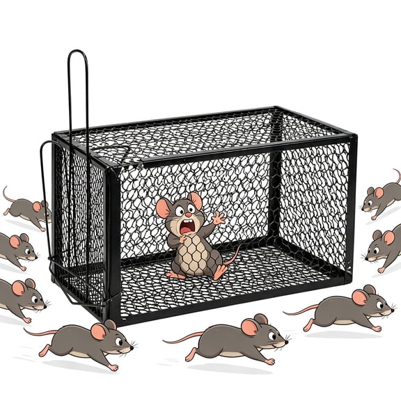 Humane Mouse Traps Live Catch Trap Reusable Rat Trap Wire Cage Live Mouse Trap for Indoor Outdoor Use in Garage Basement Storage Room Chipmunk Trap Squirrel Trap Vole Trap Pest Control Solution