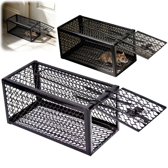Humane Rat Trap Chipmunk Rodent Mouse Squirrel Trap, Live Animal Mouse Voles Hamsters Live Cage Rat Cage for Mice Easy to Catch and Release