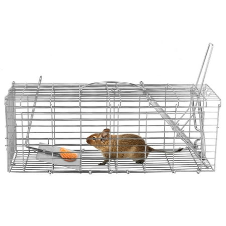 Humane Rat Trap, iMounTEK Rodent Trap for Indoor and Outdoor Small Animal Catch and Release Live Cage with Detachable L Shaped Rod