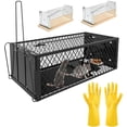 thumbnail image 1 of Humane Rat Traps - Large 12.5 Inches Upgraded Mouse Trap for Outdoors & Indoors - Reusable Rat Trap Cage for Mouse and Small Animals - Effective Quick Simple to Use (3-Pack), 1 of 4