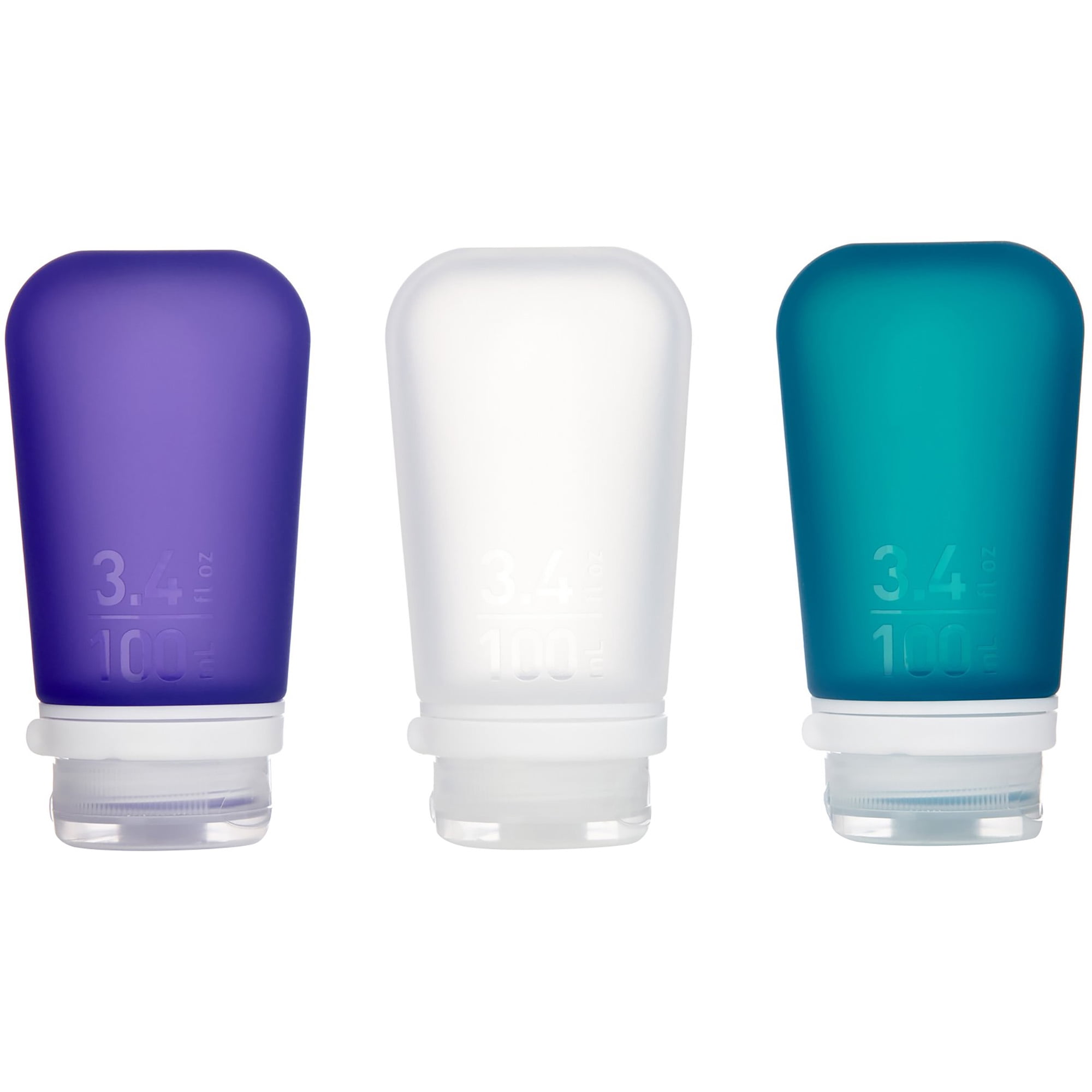 Humangear GoToob+ Soft Silicone Travel Bottle 3-Pack - Large - Clear ...