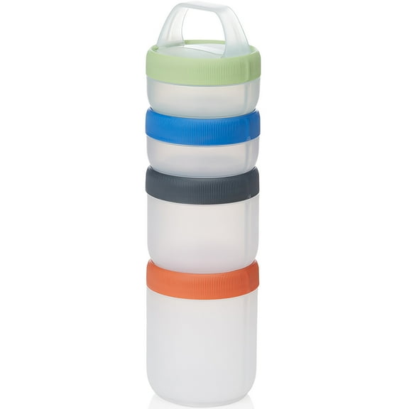 Humangear Stax Travel Stacking Containers - Medium - Clear/Spectrum