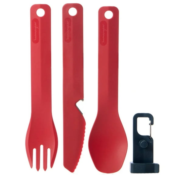 Humangear GoBites BIO Knife,Fork,Spoon Set - Red