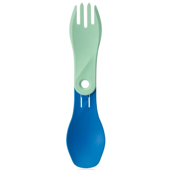 Humangear GoBites BIO Spin Combo Spoon/Fork - Blue/Mint Green