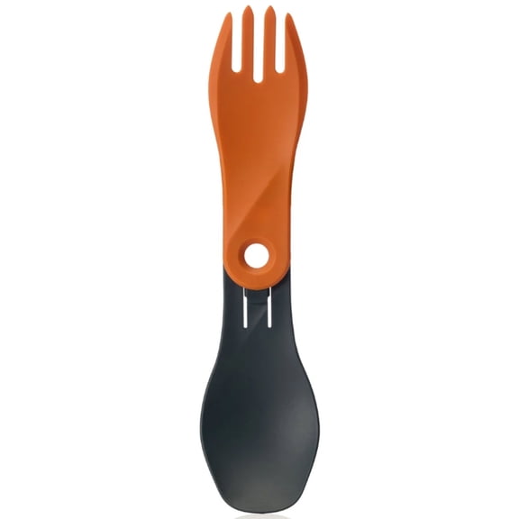 Humangear GoBites BIO Spin Combo Spoon/Fork - Gray/Orange