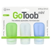 Humangear GoToob  Mini, Blue, Clear & Green, 3 Pack, 0.9 fl oz 27 ml Each