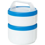Humangear Stax XL EatSystem Travel Stacking Containers - White/Blue