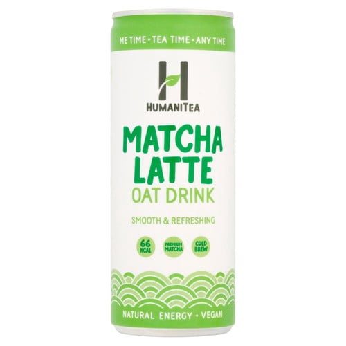 HumaniTea Cold Brew Matcha Latte Oat Drink 250ml, British Import (Pack of 3)