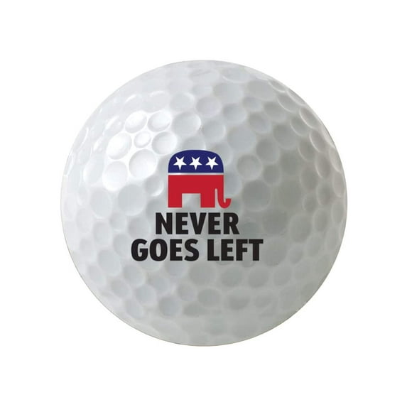Humanity Source Republican Never Goes Left 3-Pack Printed White Golf Balls