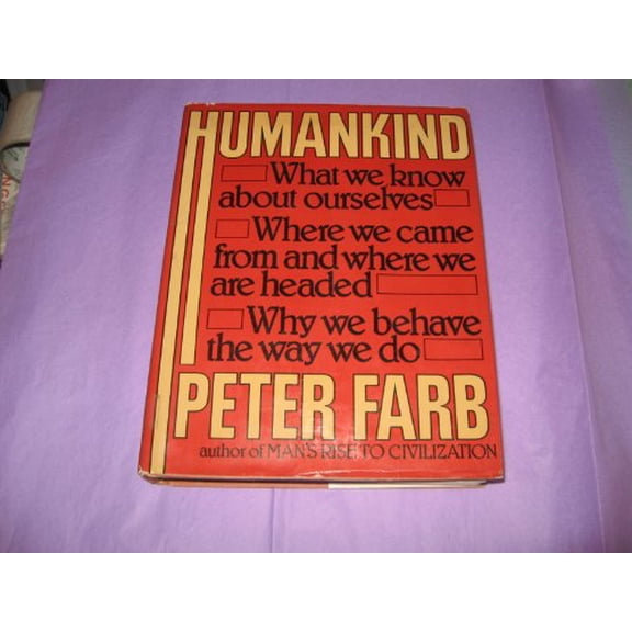 Pre-Owned Humankind (Hardcover) 0395257107 9780395257104