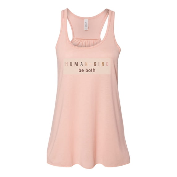 "Humankind, Racerback, Equality Shirt, Humankind Tank, Be Kind Tank Top, Be Both Tee, Soft Bella, Be Kind Tee, Trendy Apparel, 2020 Tee, Peach, MEDIUM"