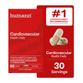 thumbnail image 1 of Humann Cardiovascular Health Daily, 4-in-1 Vascular & Blood Pressure Support, Grape Seed Extract & Hyaluronic Acid Circulation Supplement, Plant-Based Non-GMO, 60 Capsules, 1 of 10