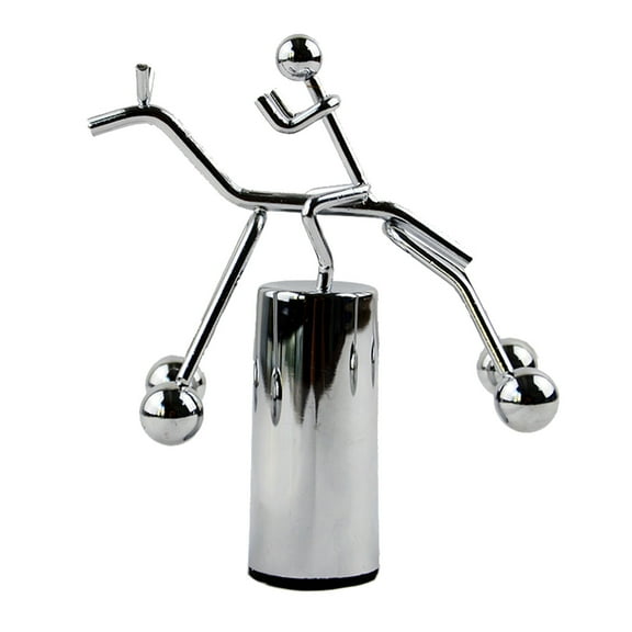 Humanoid Riding Desktop Perpetual Motion Metal Balancing Man Decorative Ornament For Office Study Bedroom, Stress Relief And Concentration Cultivation, Perfect Gift For Friends