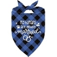 thumbnail image 1 of My Humans are Getting Married Dog Bandana, Dog Bandana, Buffalo Plaid Pet Scarf, Dog Scarf Accessories, Pet Dog Triangle Scarf, Dog Bandana for Small Medium Large Dogs, Engagement Gift (C55), 1 of 4