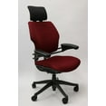 thumbnail image 1 of Humanscale Freedom Chair Added Headrest Fully Adjustable Model Burgundy Fabric, 1 of 5