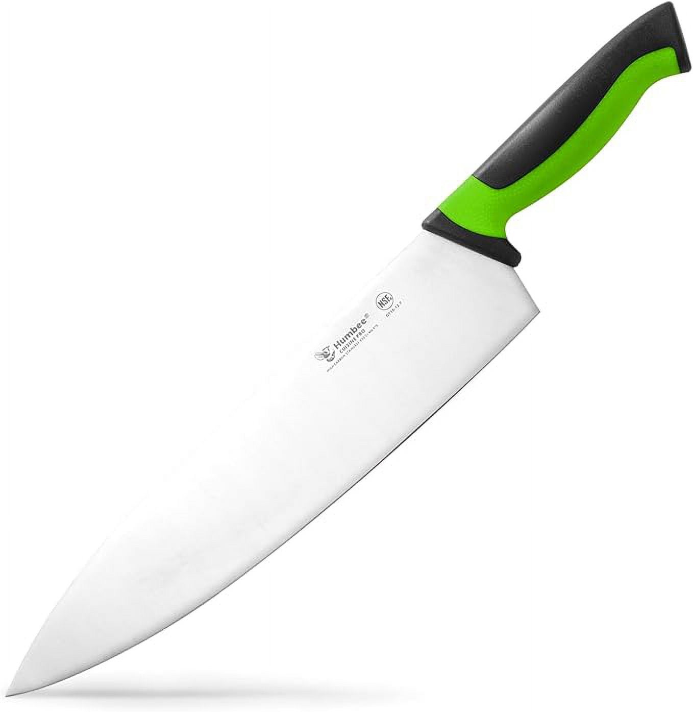 Humbee 12-Inch Chef Knife Razor-Sharp Blade Kitchen Knife with Comfortable Grip Handle, Green DT-10 Series