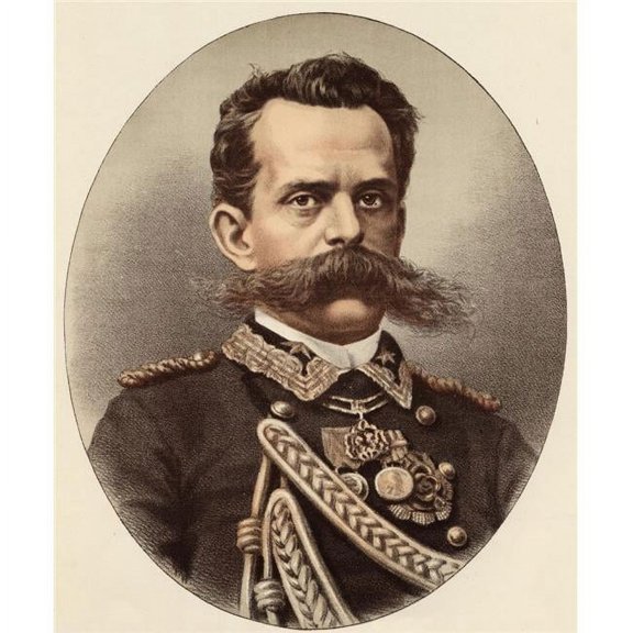 Humberto Or Umberto I - 1844-1900 King of Italy - Florence & The Two Sicilies - 1878-1900 & Duke of Savoy From A Photograph by The London Stereoscopic Co Poster Print - 13 x 16