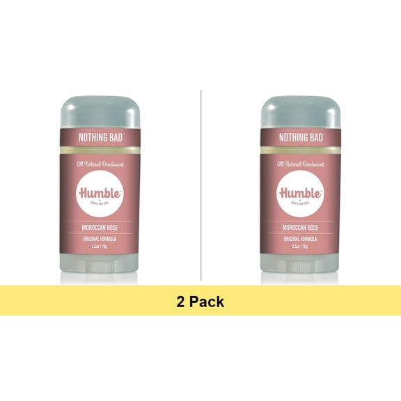 Humble Brands Natural Deodorant, Moroccan Rose, 2.5oz - 2 Pack