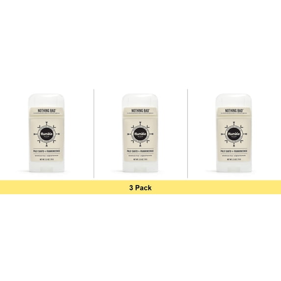 Humble Brands Natural Deodorant, Palo Santo & Frankincense, 2.5oz - 3 Pack