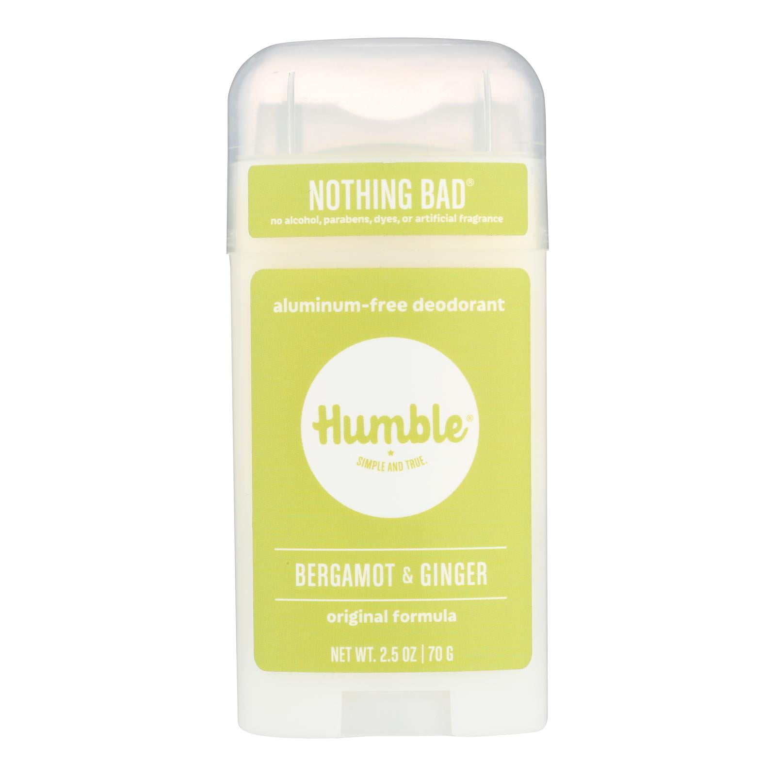 Humble Brands Aluminum-Free Deodorant, Bergamot & Ginger , 2.5 oz (70 g)