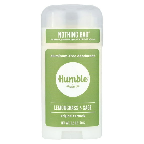 Humble Brands Original Formula Aluminum Free Deodorant, Lemongrass Sage, 2.5oz
