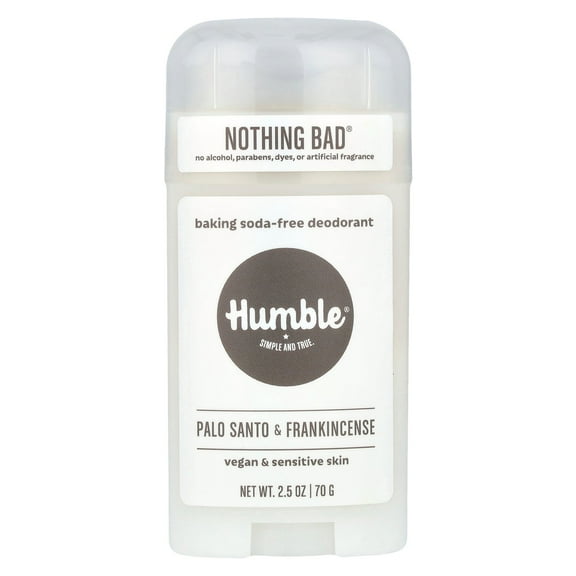 Humble Brands Vegan & Sensitive Skin Baking Soda Free Deodorant Palo Santo & Frankincense, 2.5oz