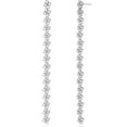 thumbnail image 1 of Humble Chic CZ Drop Earrings for Women - Long Silver Statement Duster Earrings, 1 of 9