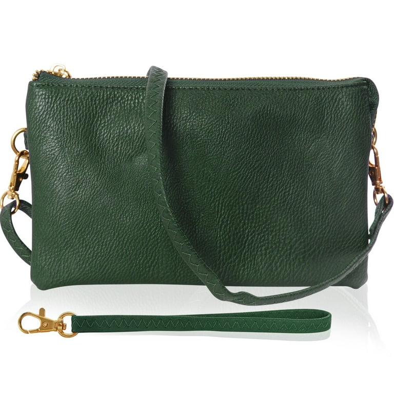 Hunter green shop leather purse