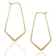 thumbnail image 1 of Humble Chic Geometric Chevron Threader Hoop Earrings - 18K Gold Plated - 1.5 inch, 1 of 9