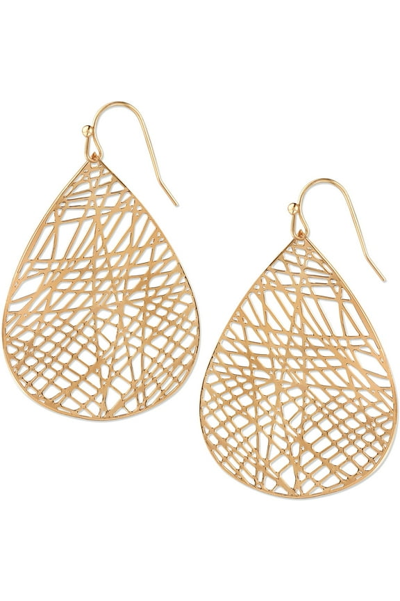 Gold Dangle Earrings For Women - Boho Filigree Teardrop Earrings