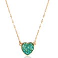 thumbnail image 1 of Humble Chic Heart Necklaces for Women - Blue Iridescent Crystal Necklace, 1 of 8