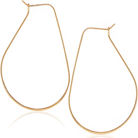 Humble Chic Thin Gold Hoop Earrings for Women - 18K Yellow Gold Plated Threaders
