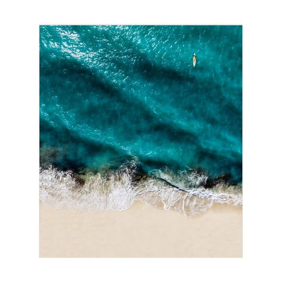 Humble Chic Ocean Wave Aerial Beach Unframed Print - Wall Art Poster, 8x10 Vertical