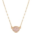 thumbnail image 1 of Humble Chic Rose Gold Druzy Delicate Necklace - Gold Dainty Chain Simple Pendant, 1 of 9
