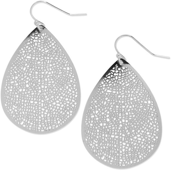 Humble Chic Silver Dangle Earrings For Women - Lightweight Teardrop Filigree Leaf Dangles