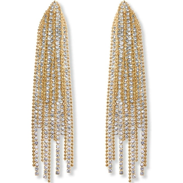 Humble Chic Simulated Diamond Long Earrings for Women Cubic Zirconia