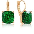 thumbnail image 1 of Humble Chic Simulated Emerald Green Earrings for Women - Sparkly Green Dangles, 1 of 10