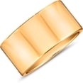 thumbnail image 1 of Humble Chic Smooth Chunky Rings for Women - 18K Gold Plated Stacking Ring, Size 9, 1 of 8