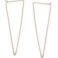 thumbnail image 1 of Humble Chic Spike Threader Hoop Earrings - Geometric Arrow Thin Wire Drop Dangles, 18K Rose Gold Plated, 1 of 8
