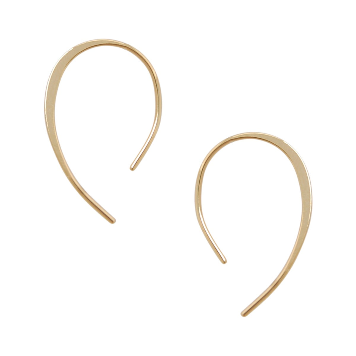 Humble Chic Upside Down Hoop Earrings - Needle Drop Dangle Threaders ...