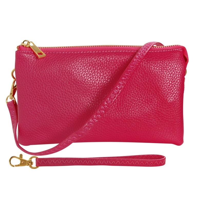 Humble Chic Vegan Leather Crossbody Wristlet Bag or Small Purse