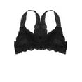 thumbnail image 1 of Humble Chic Women's Racerback Lace Bralette - Black SM/MED - Soft Stretch Wireless Bra Lingerie, Black, 1 of 5