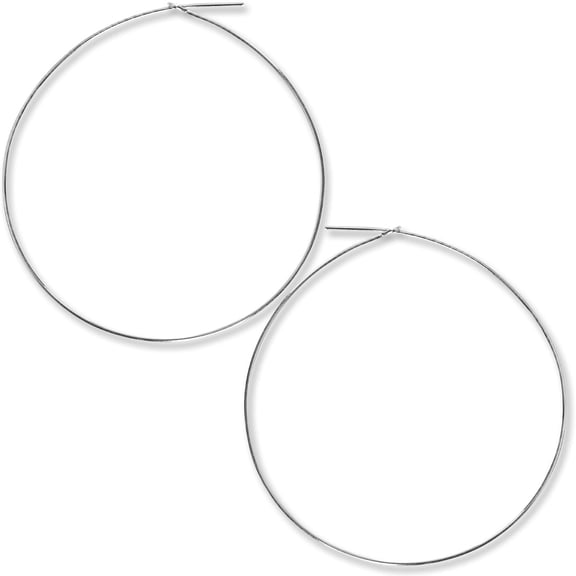 Humble Chic X-Large Hoop Earrings for Women - Lightweight Hoops, 925 Silver Plated, 2.5"