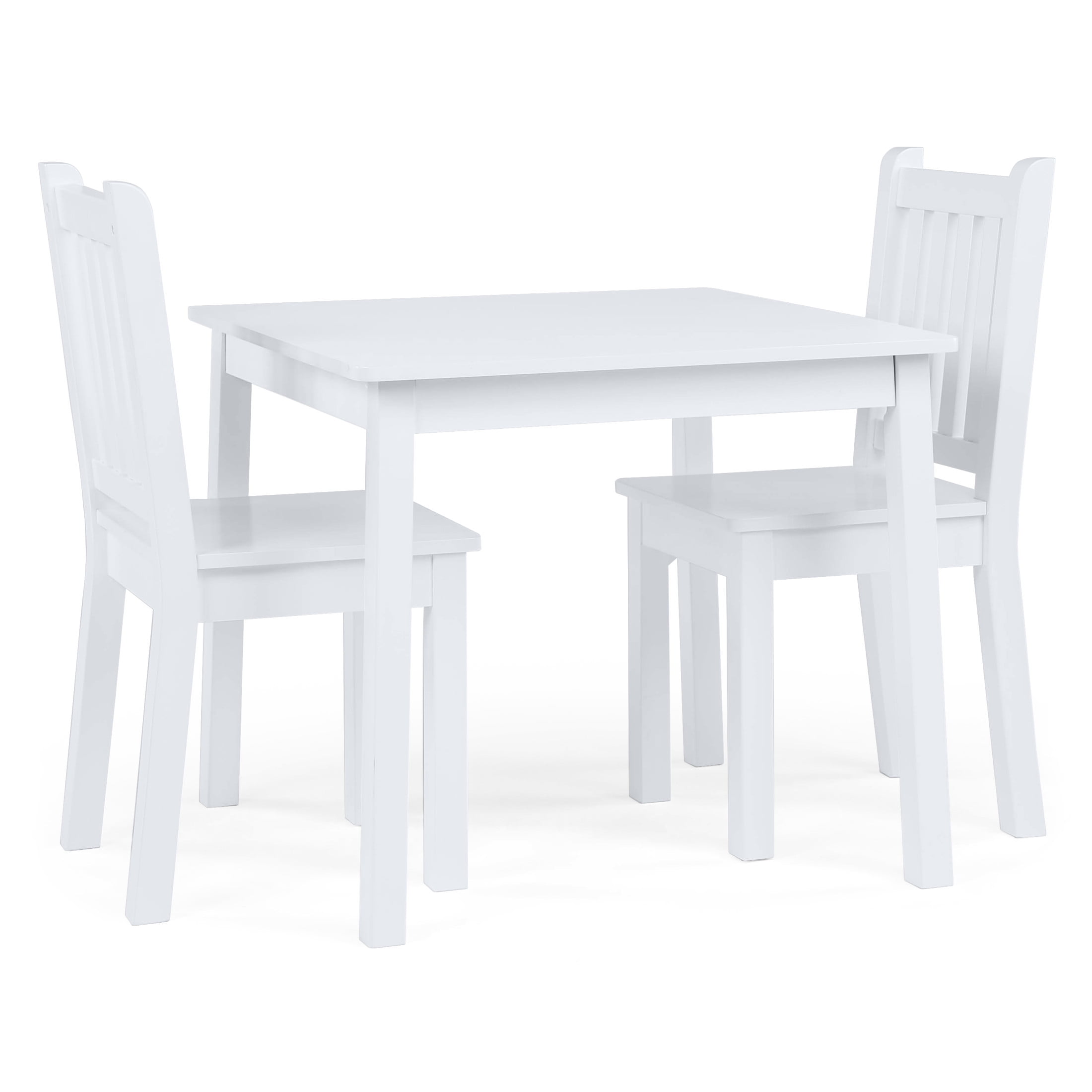 Humble Crew Cambridge Kids Classic 3-Piece Lightweight, Multifunction, Portable Outdoor Activity Table and Chair Set, White