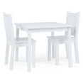 thumbnail image 1 of Humble Crew Cambridge Kids Wood Table and 2 Chairs Set, Square, White, 1 of 7
