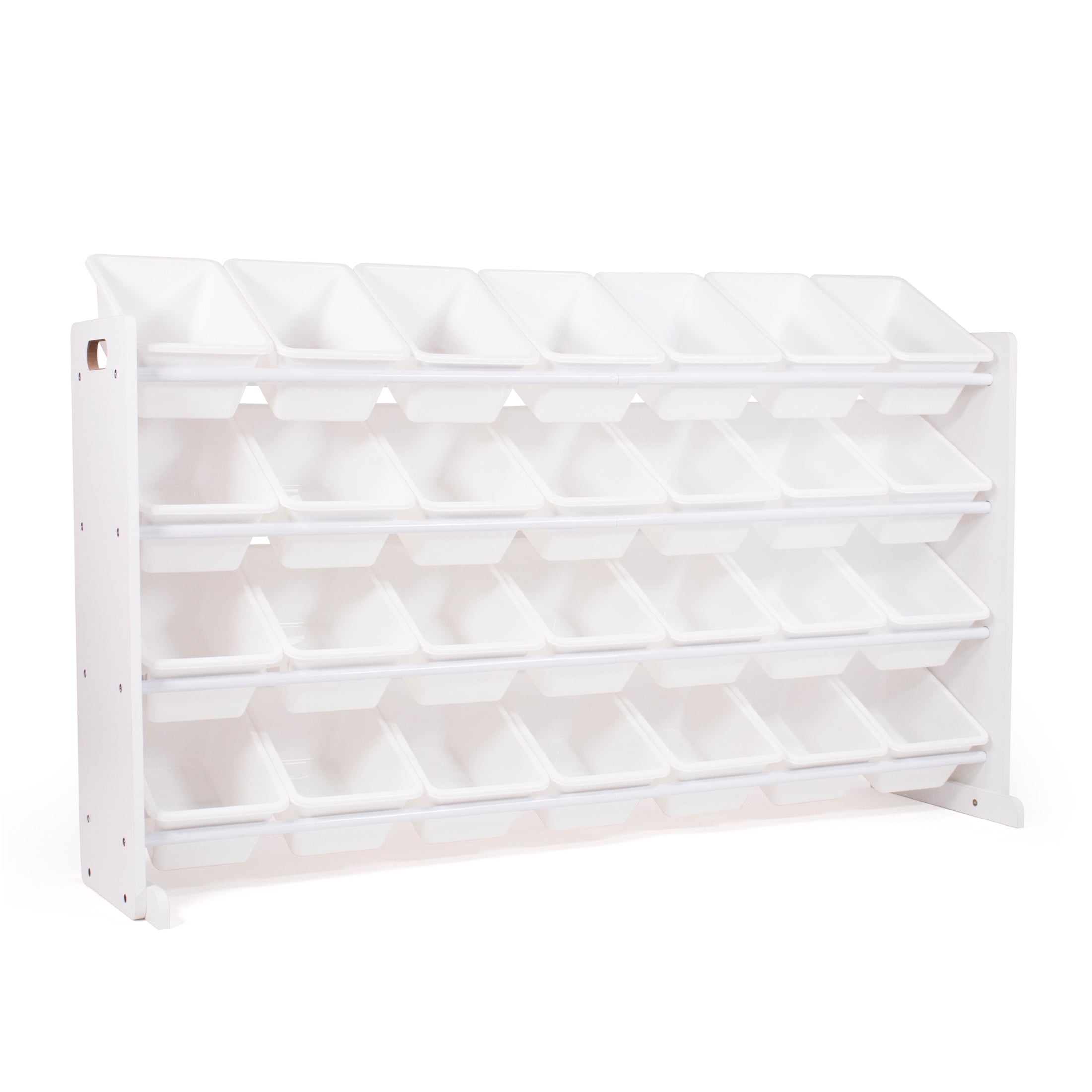 Humble Crew Cambridge Mega Kids Toy Storage Organizer with 28 Plastic Storage Bins, White